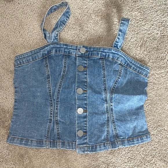 Denim button up corset - Picture 2 of 3